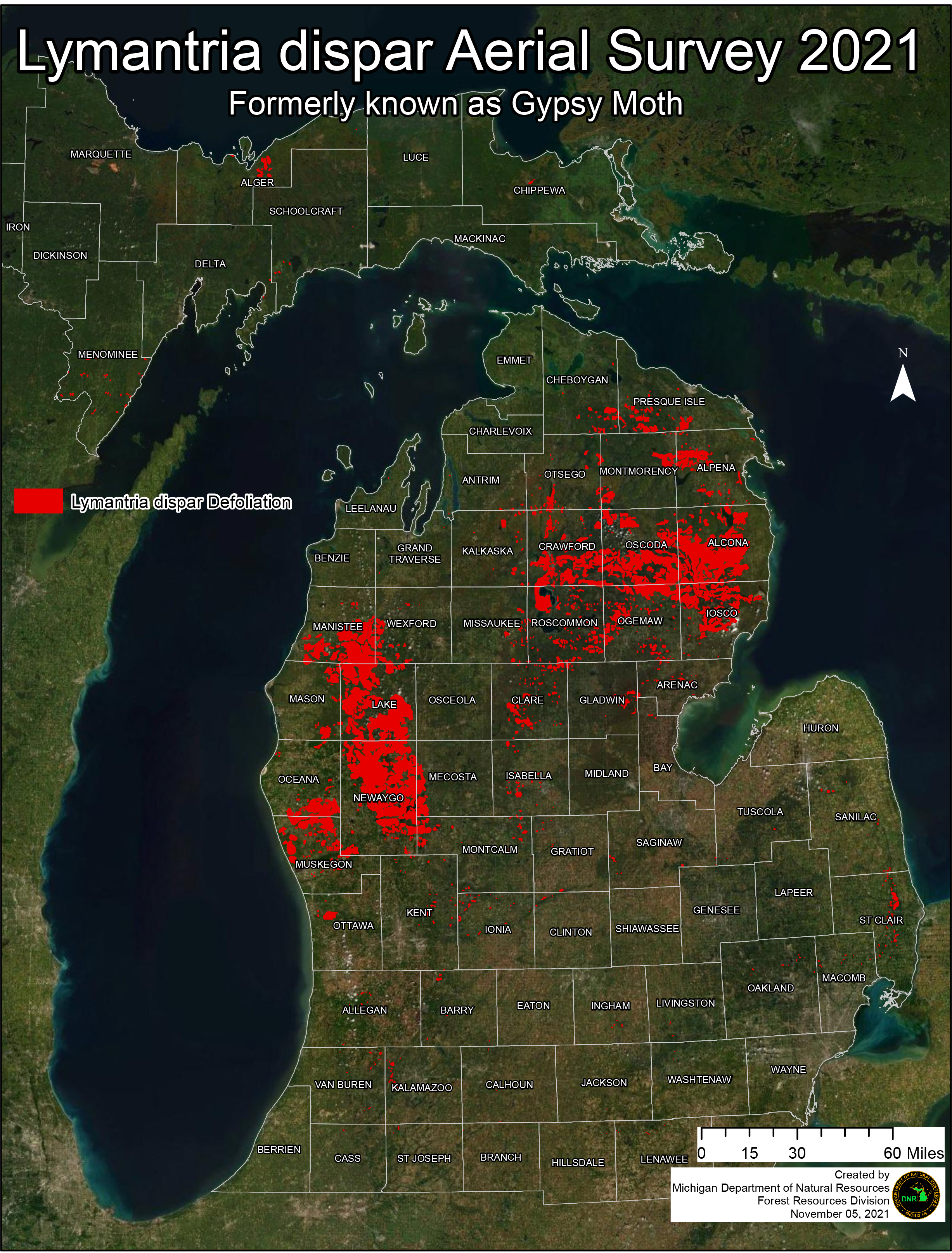 Lymantria Dispar Aerial Survey for 2021